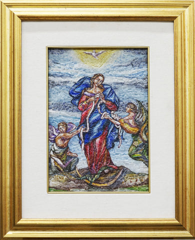 Mosaico di Maria che scioglie i nodi
