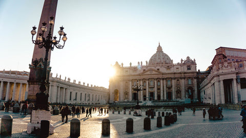 Sunny day St Peter Square in Rome