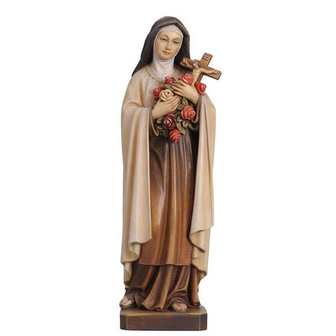 St Therese of Lisieux statue in wood