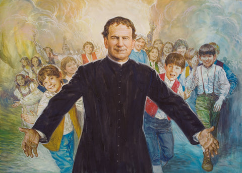 Father Bosco with the youth