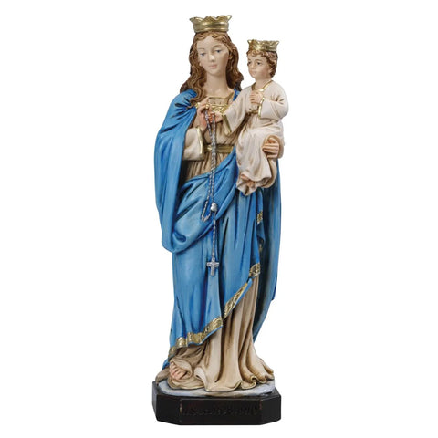 Estatua de la Virgen del Rosario en resina pintada a mano