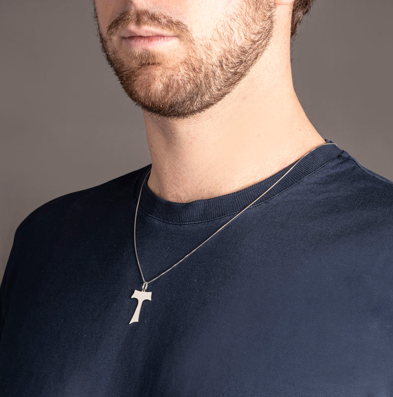 tau cross necklace