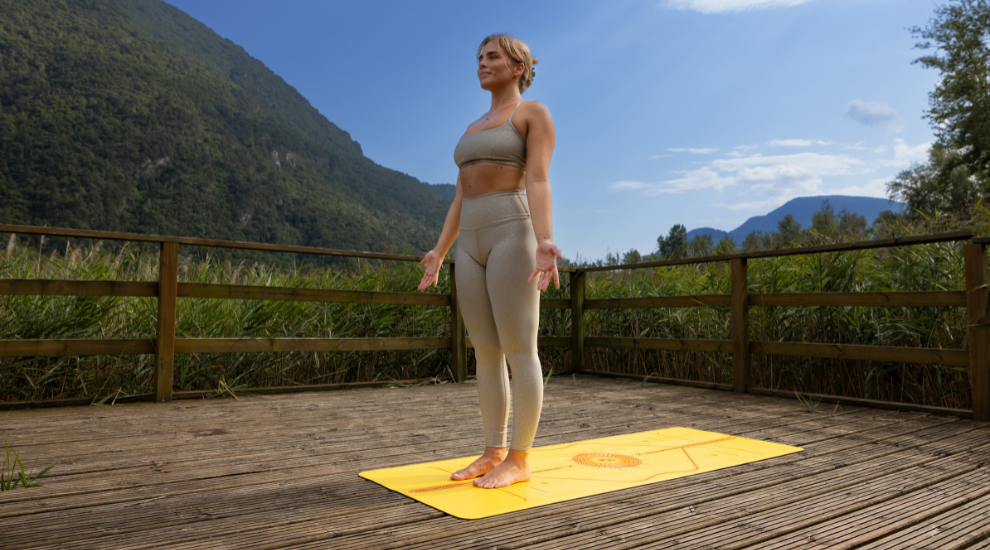 Mountain Pose (Tadasana) is an essential hatha yoga pose