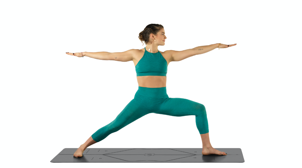 Warrior II (Virabhadrasana II) is an essential hatha yoga pose