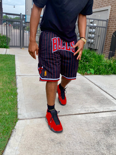 chicago bulls pinstripe shorts