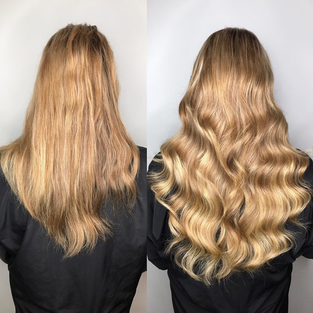 Before and After Hair Extensions