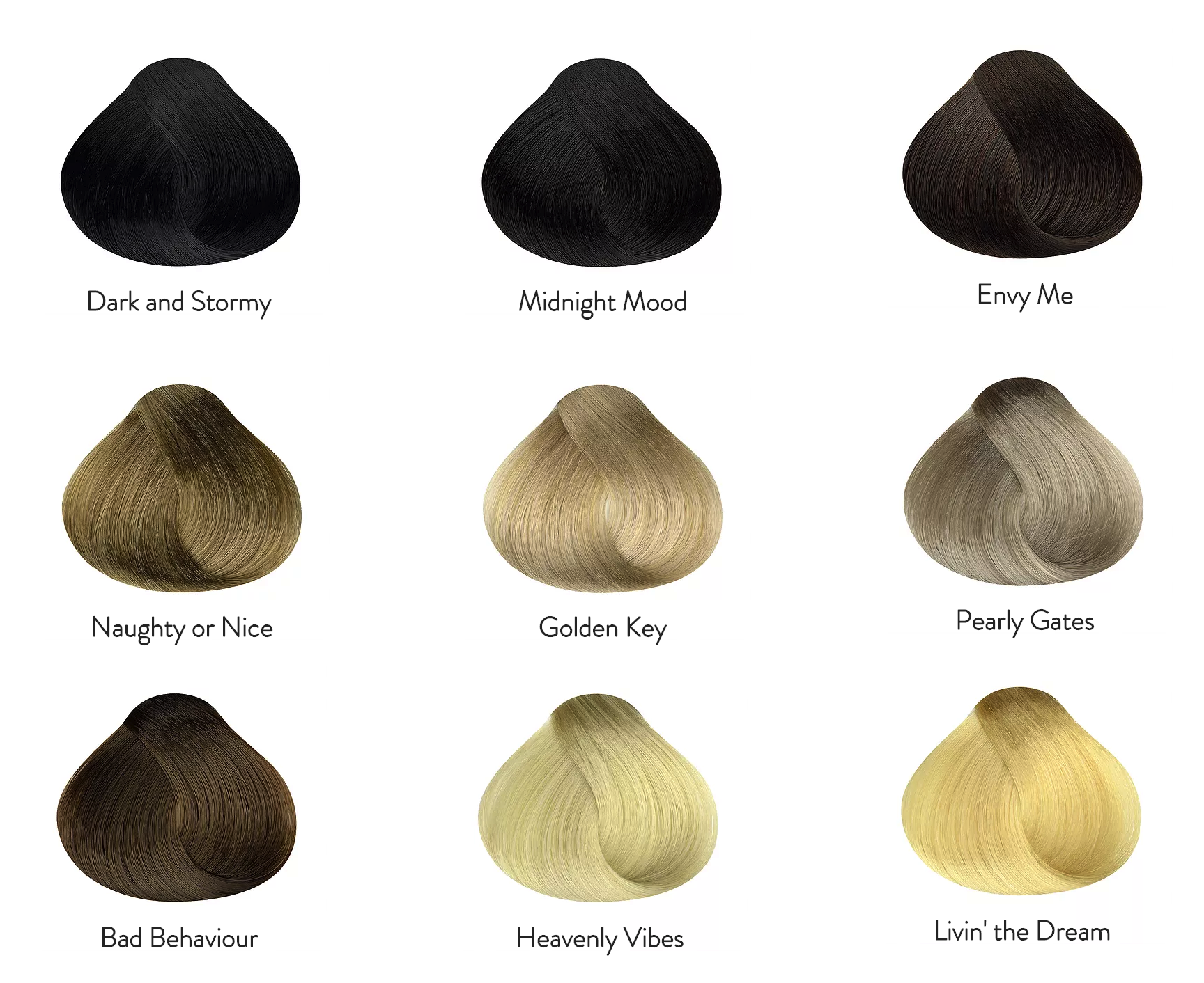 Our hair extension colors
