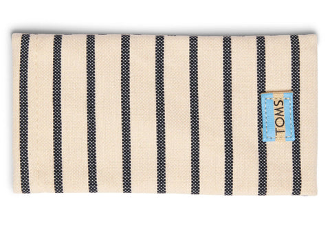 White and Navy Stripe Sunglasses Case