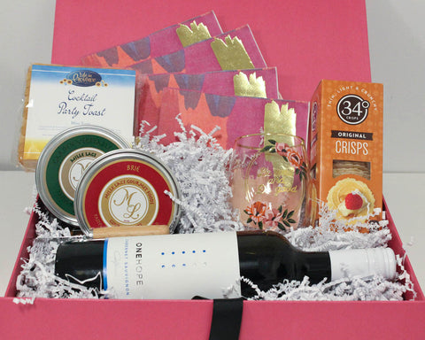 Mother's Day Wine, Cheese and Cracker Gift Box That Gives Back