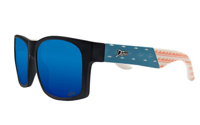Big Kahuna -Sharks & Stripes - Electric Blue Polarized, Detour Sunglasses