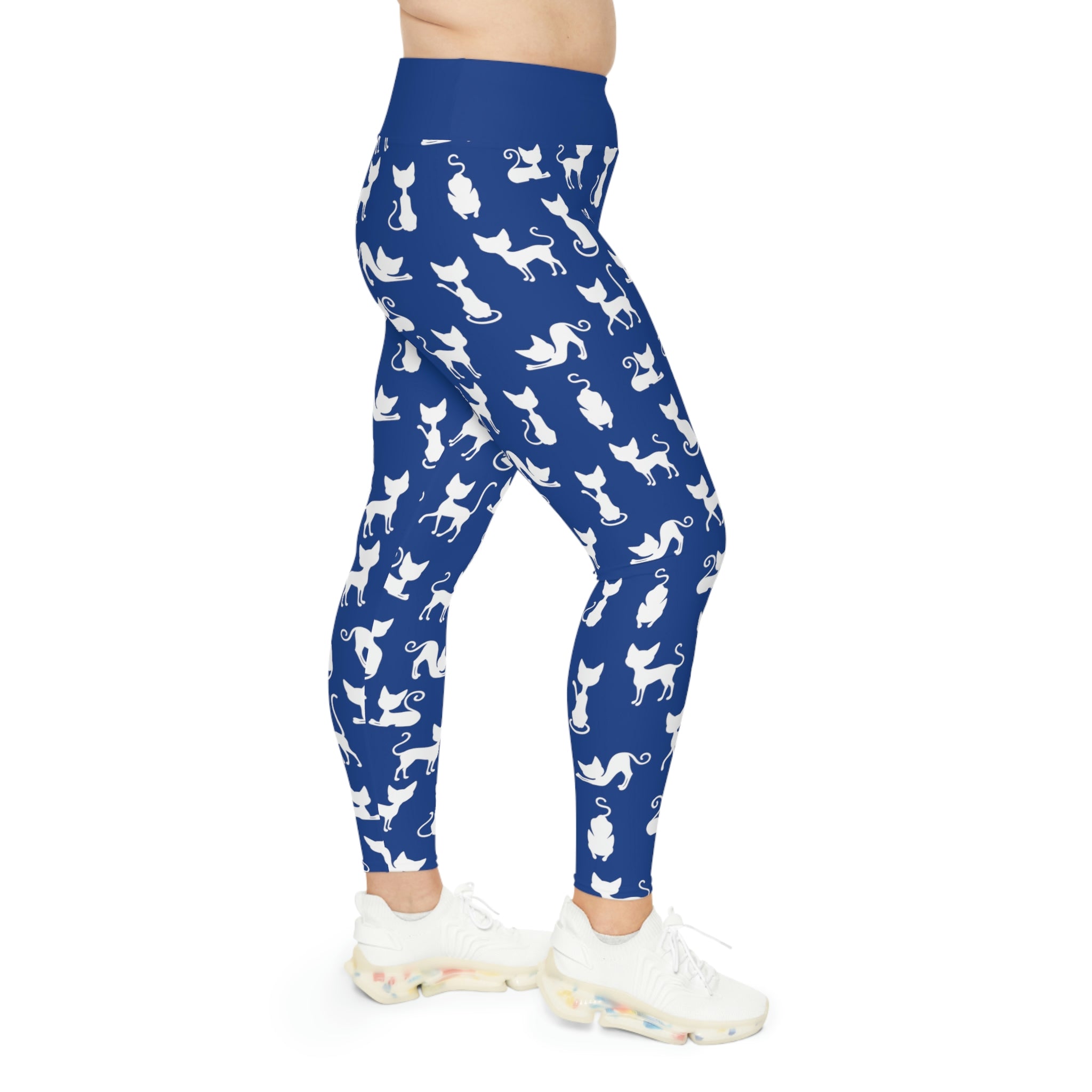 Cat line print Leggings Plus Size- 61 – Ladybird Line