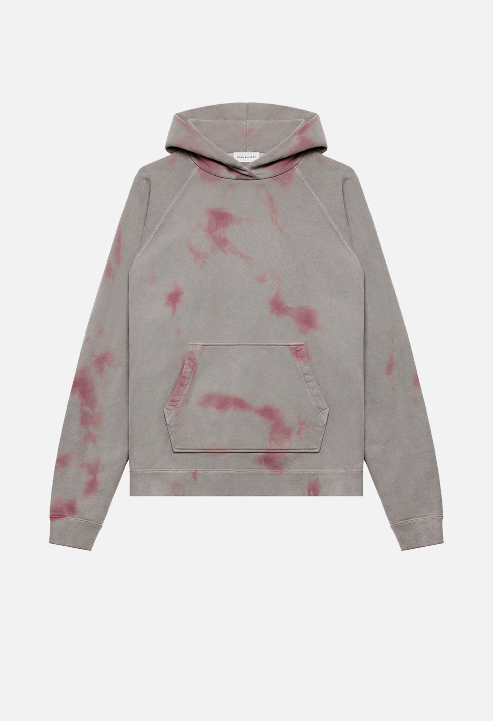 Double Dye Raglan Hoodie Grey X Pink