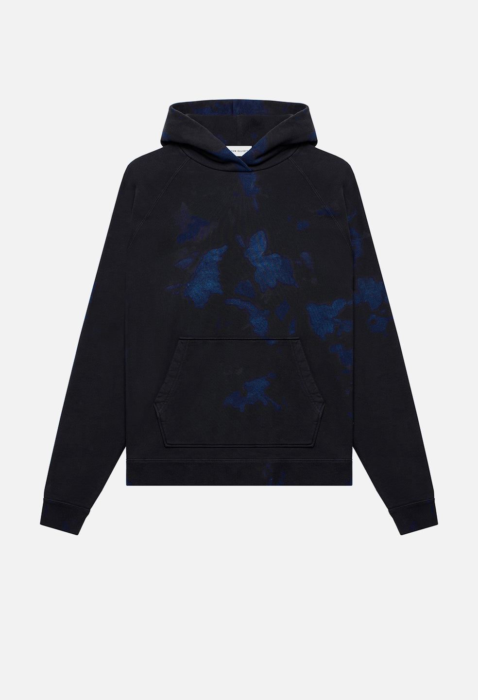 Double Dye Raglan Hoodie Indigo X Black