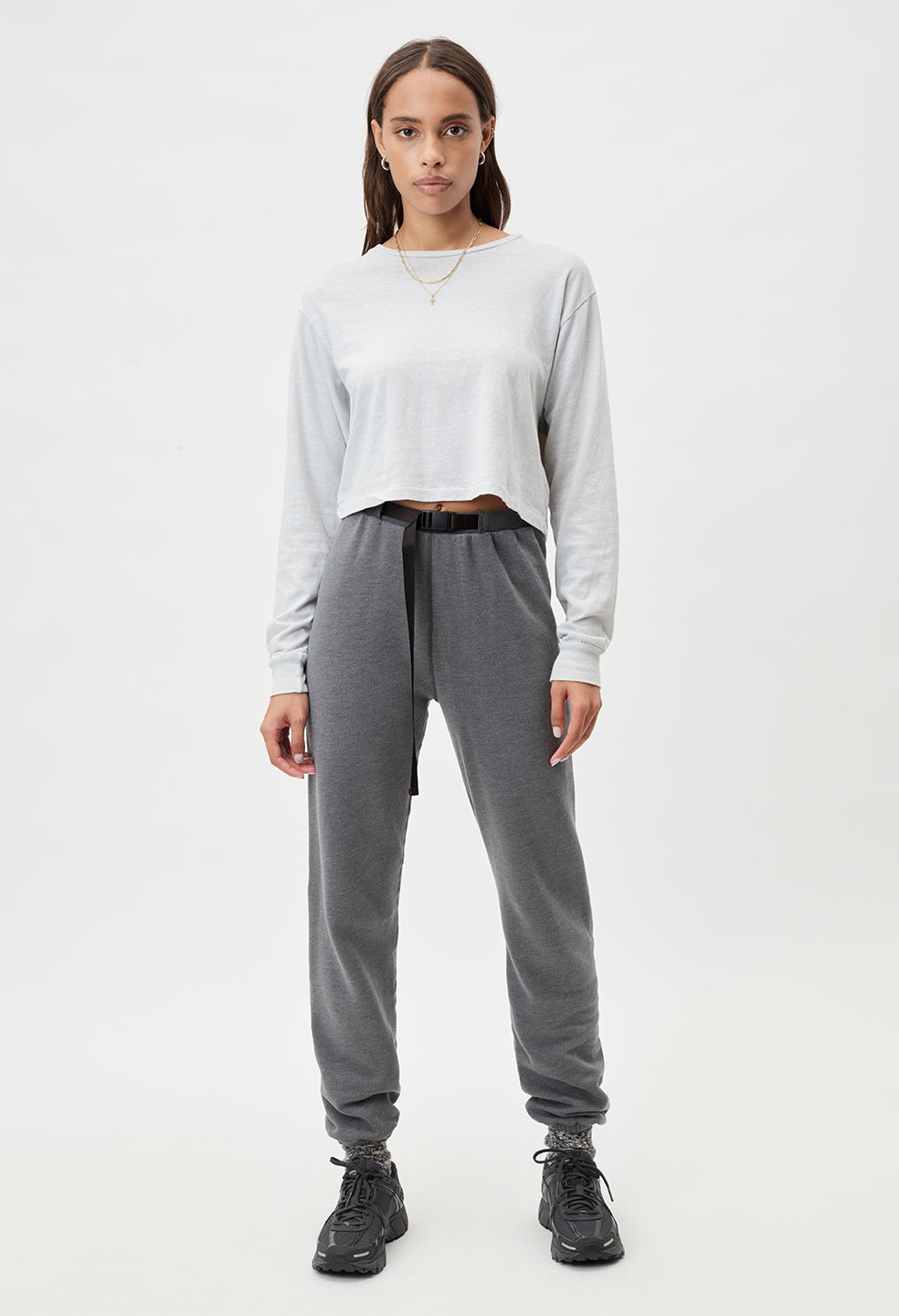 Belted Vintage Fleece Sweatpants / Eclipse