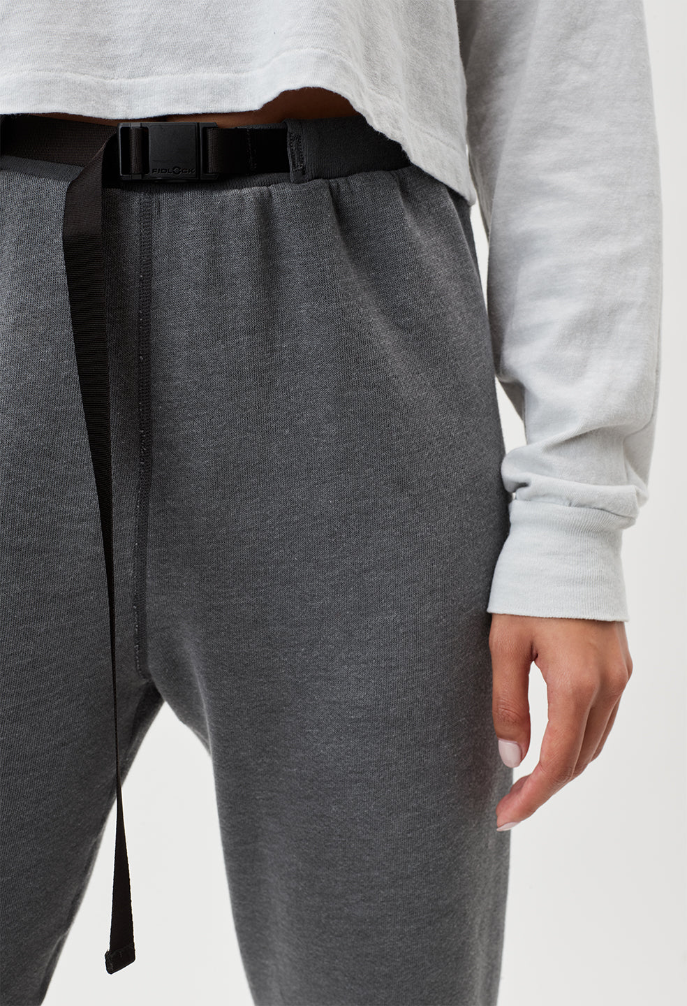 Belted Vintage Fleece Sweatpants / Eclipse