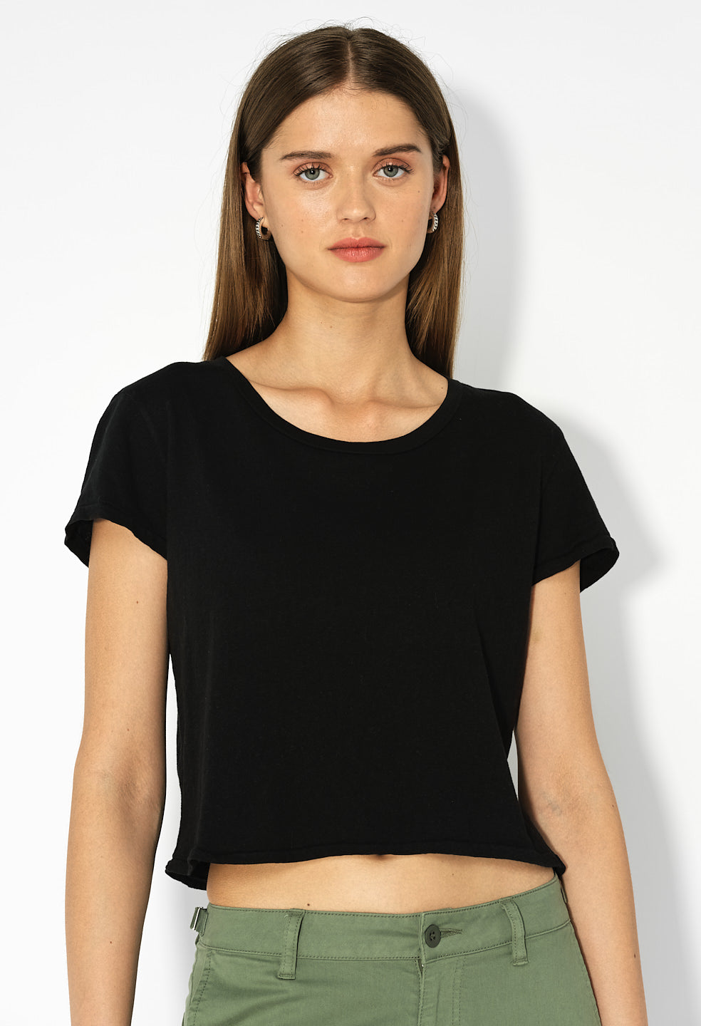 Womens Jersey Crop Tee