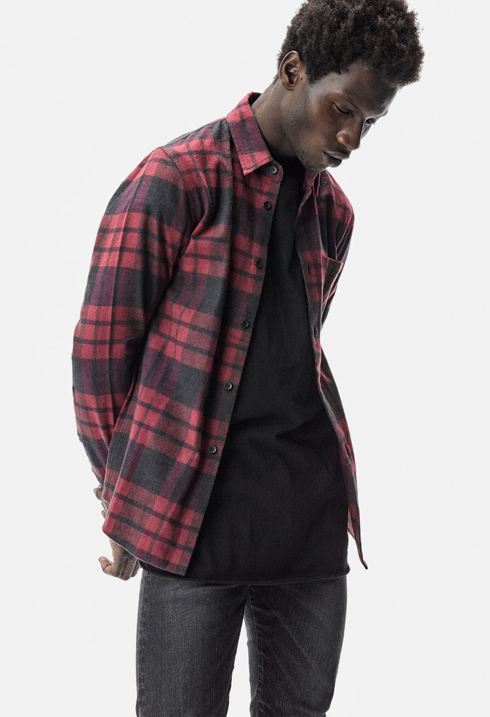 red flannel button up