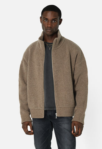 Dakota Knit Full-Zip / Wheat