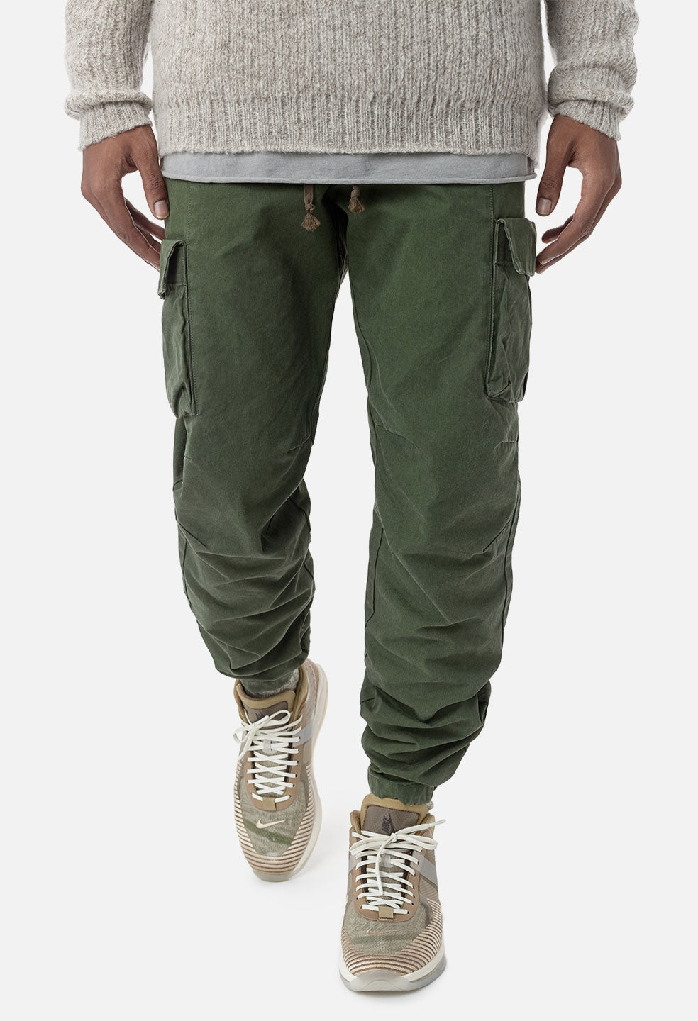 and one cargo sweatpants