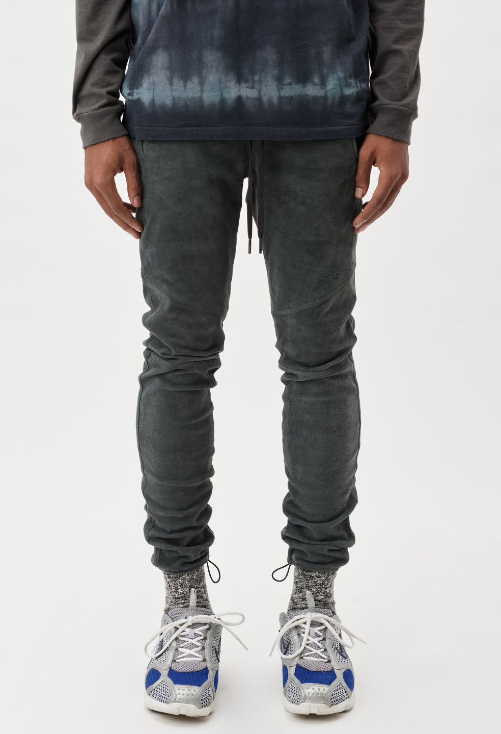 Leather Escobar Pants / Charcoal Suede