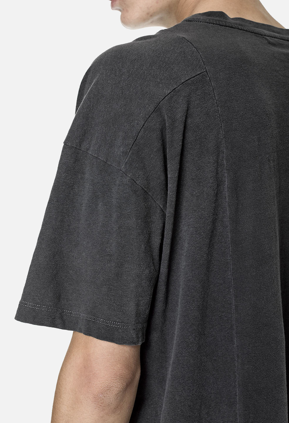 Paneled Pocket Tee / Washed Black