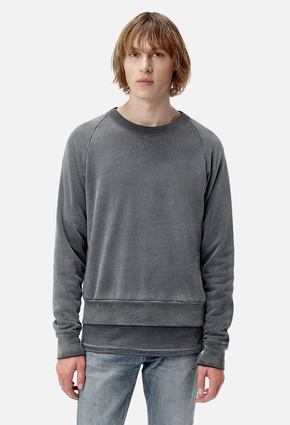 thermal lined crew neck sweatshirt