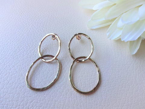 Gold Loop Minimalist Earrings