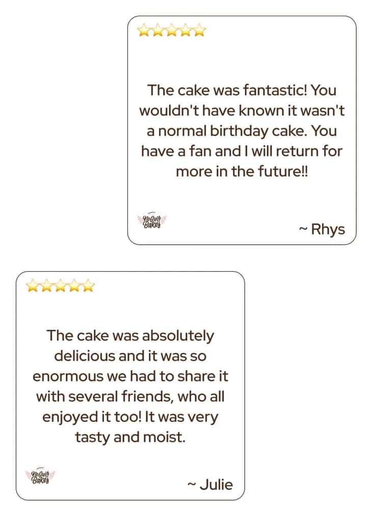 more reviews of the celebration cake