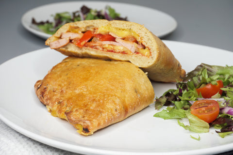 Keto calzone baked and cooked