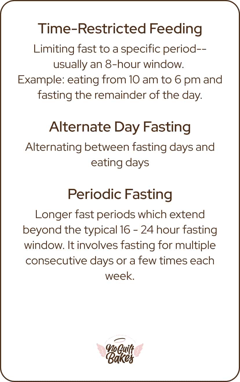 different types of intermittent fasting
