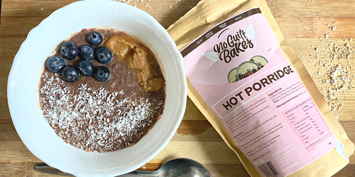 Chocolate & peanut butter keto-friendly porridge