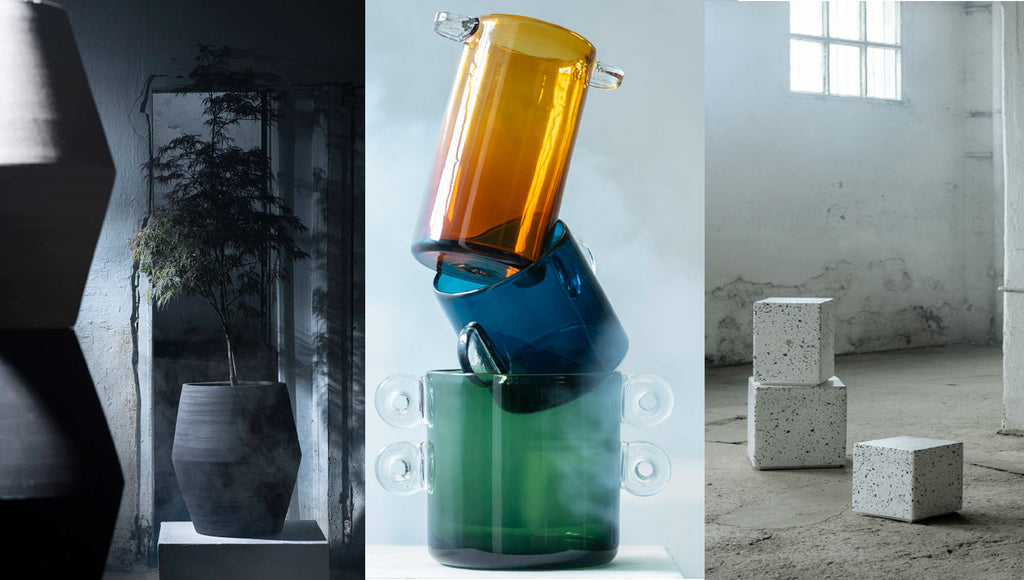 A collage of photos with products designed by marie michielssen 