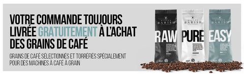 livraison gratuitement avec grains de cafe