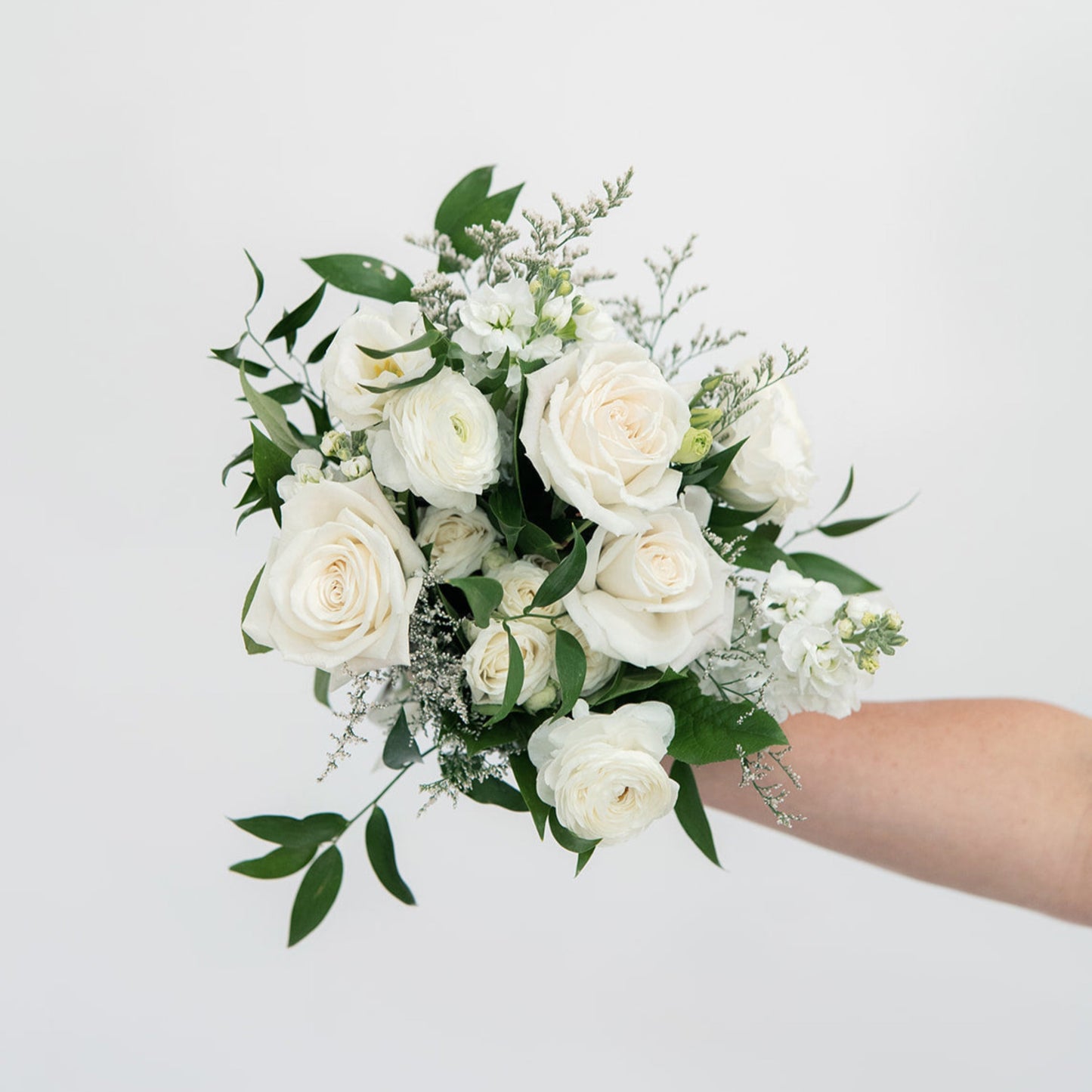 The Sophia Classic Whites Mini Bouquet – Zinnia Floral Co