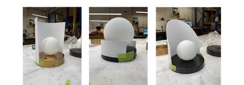 Prototypes of the About Space x ACMI Ishi Table Lamp