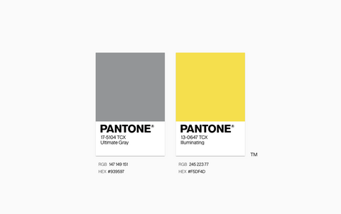 PANTONE 17-5104 Ultimate Gray and PANTONE 13-0647