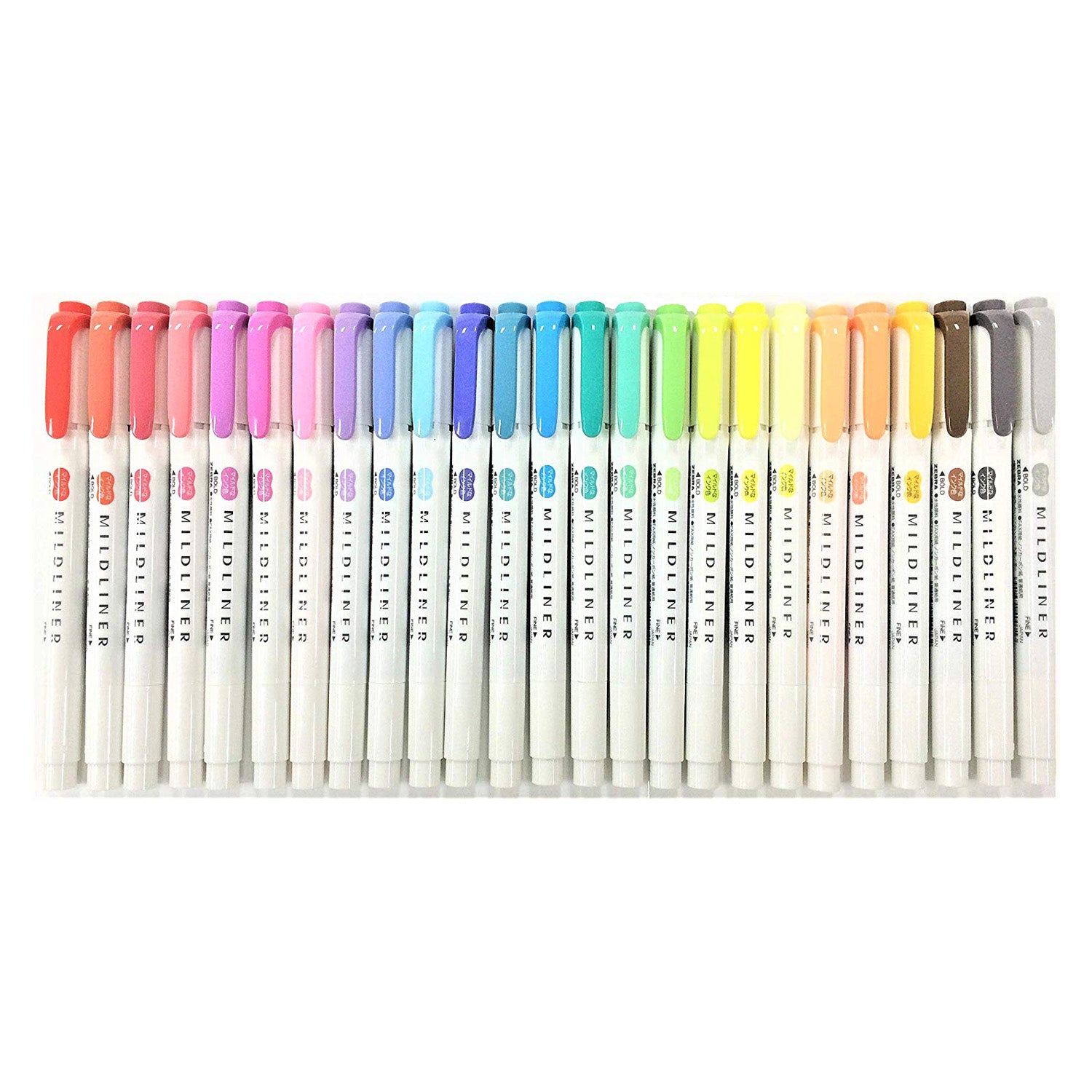 Zebra Mildliner Highlighter | 25 Colours Full Set - Fast NZ Delivery –  Hedgehog Journals