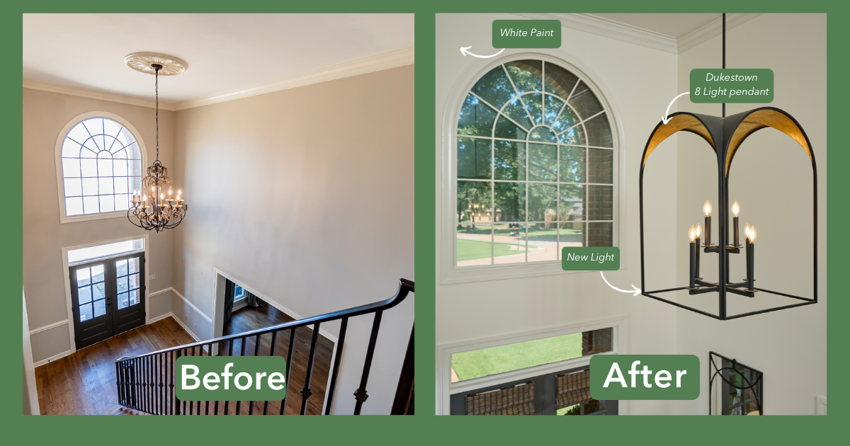 before and after of Dukestown pendant