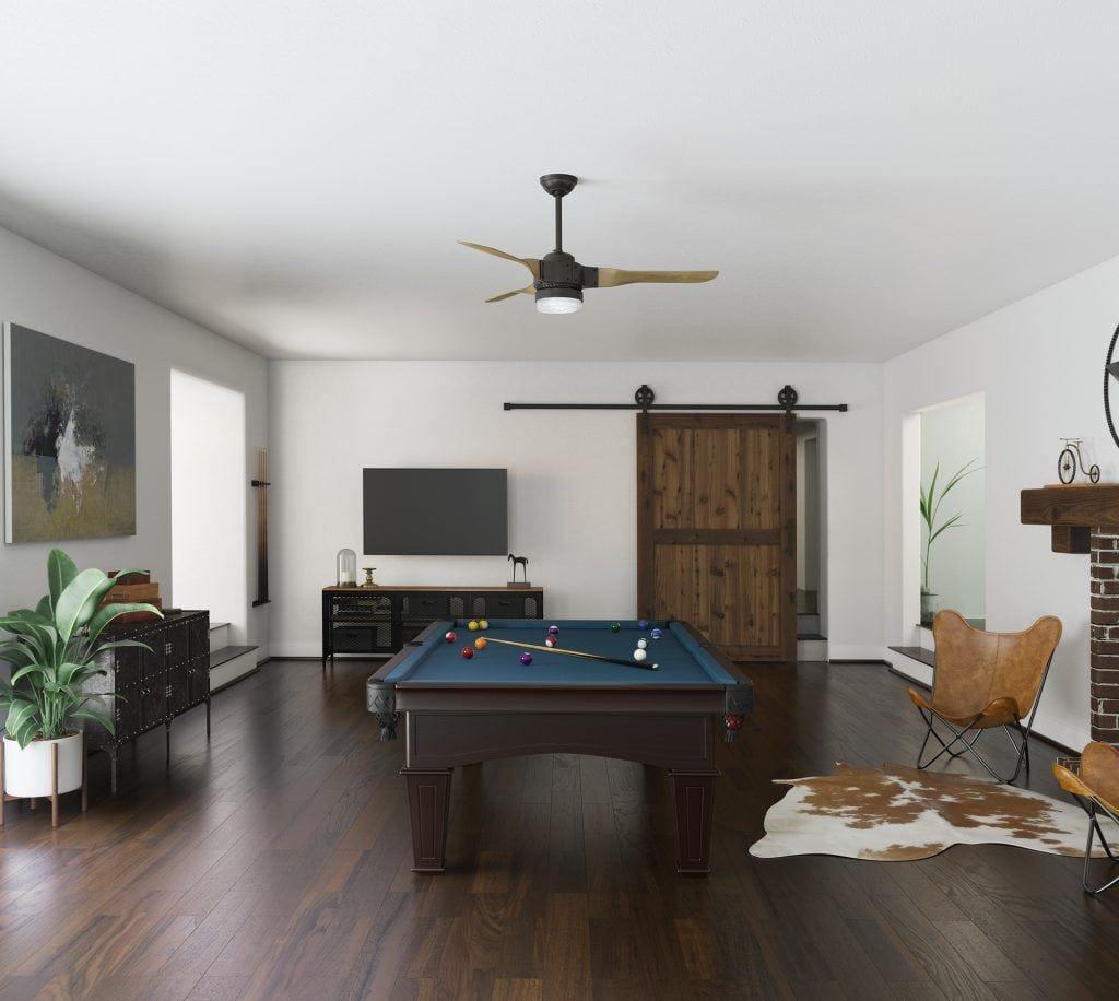 Our Favorite Spaces The Family Game Room Hunter Fan