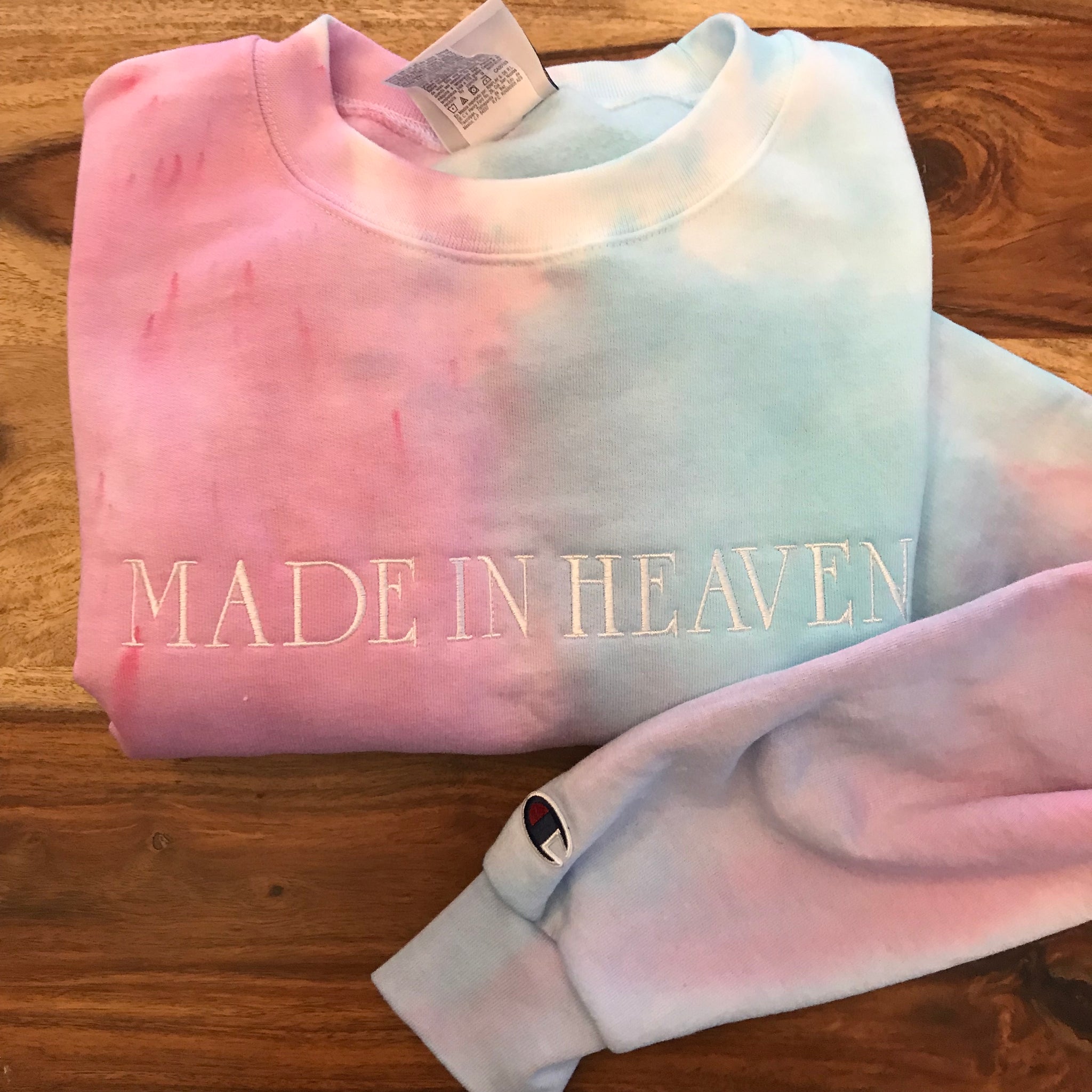 champion tie dye crewneck