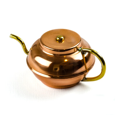 Vintage Copper Tiny Tea Kettle Miniature Teapot Christmas Tree Decoration.  Handmade Ornaments From Pure Copper. Rustic Holiday Décor. 