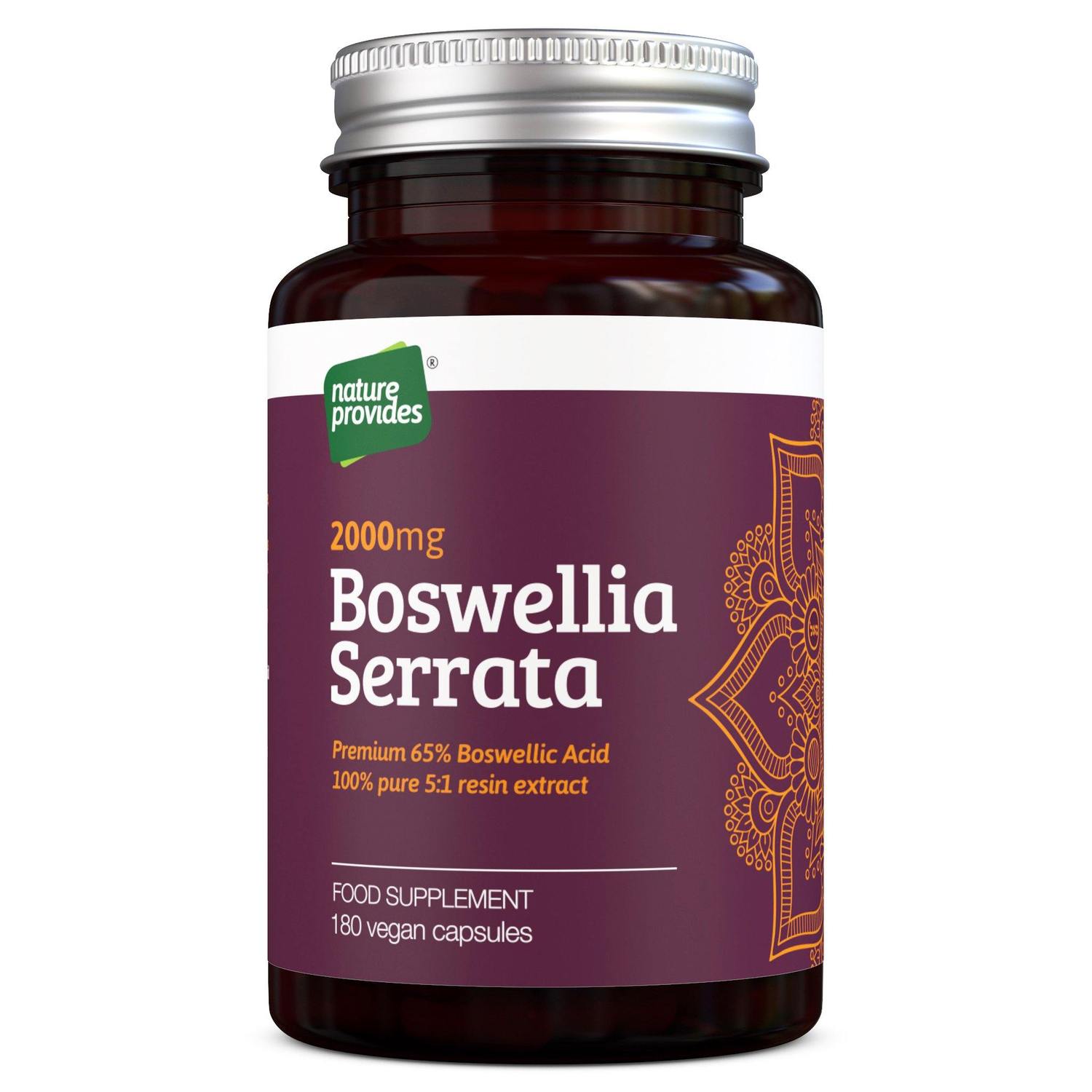 Boswellia Serrata 5:1 Extract 2000mg | 65% Standardised Boswellic Acid ...