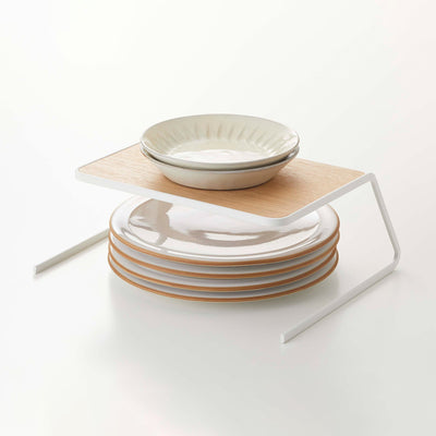 Yamazaki Tosca White Dish Rack with Wood Handles + Reviews