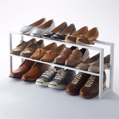 Yamazaki 2391 4-Tier Slim Shoe Rack, White