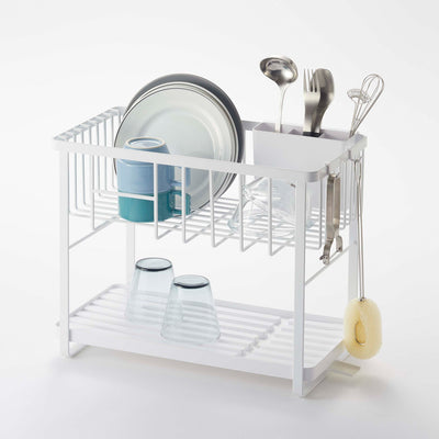 Yamazaki Tosca White Dish Rack with Wood Handles + Reviews