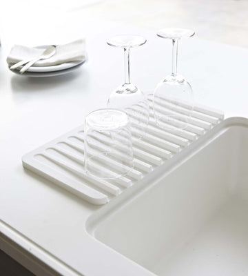 Yamazaki Tosca White Dish Rack with Wood Handles + Reviews