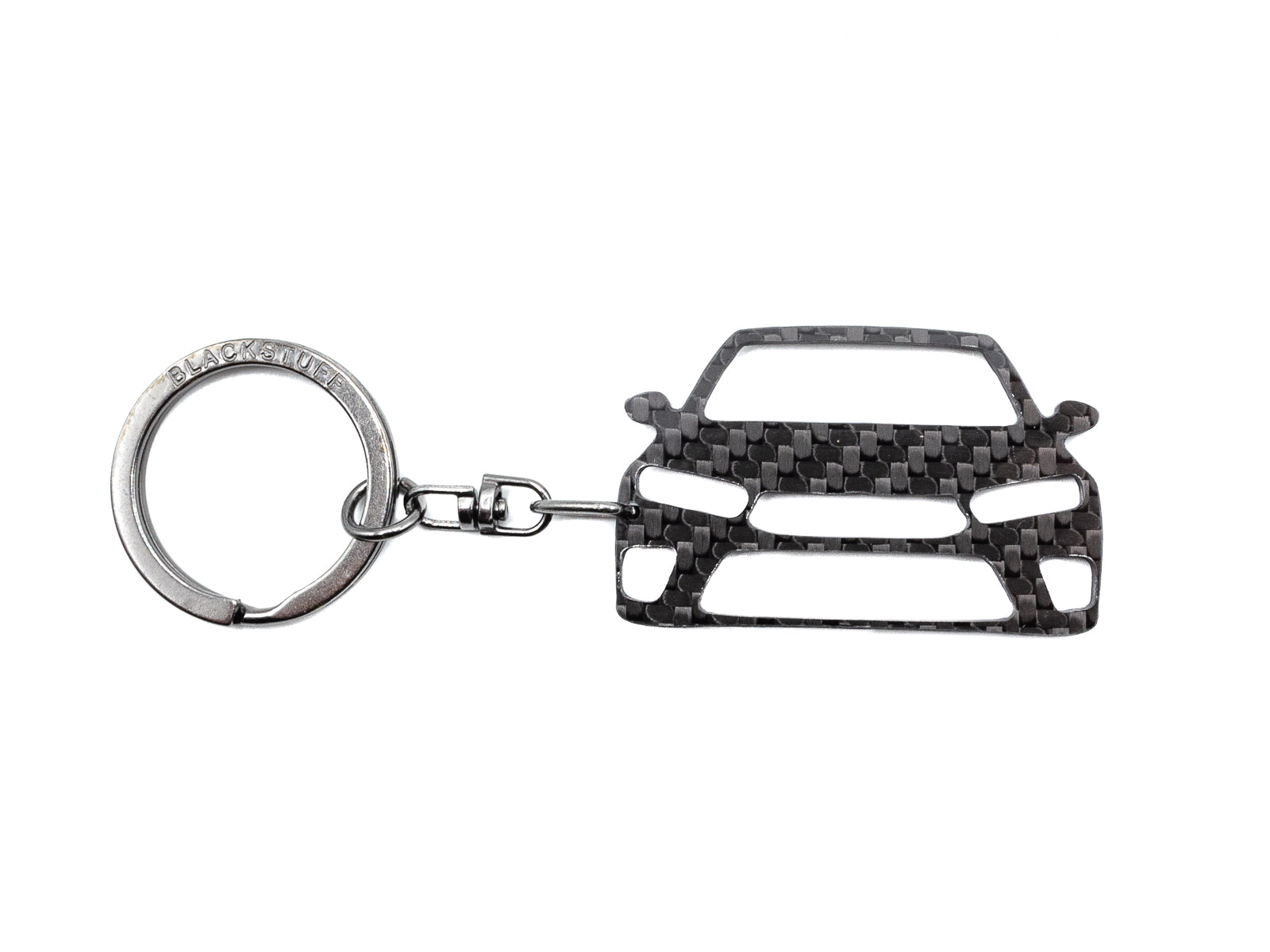 BlackStuff Carbon Fiber Keychain Keyring Ring Holder Head Gasket