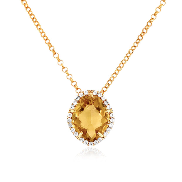PANORAMA Necklace - Champagne Citrine / YG