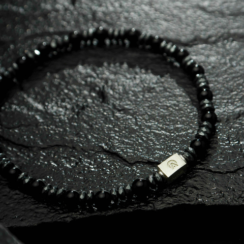 Pulseira Masculina Ágata Negra