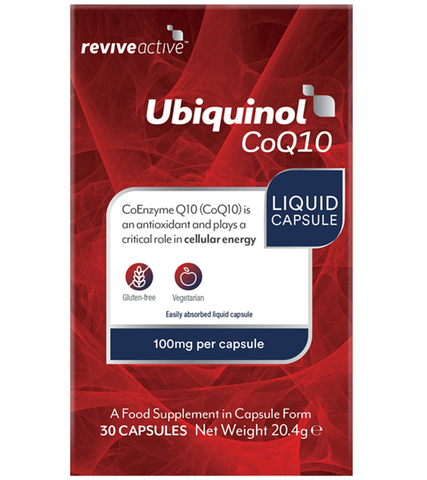 View of the front of our Ubiquinol CoQ10 product box